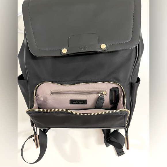 Tutilo New York Black Nylon Backpack for, Work, School or Diaper Bag - Picture 9 of 13